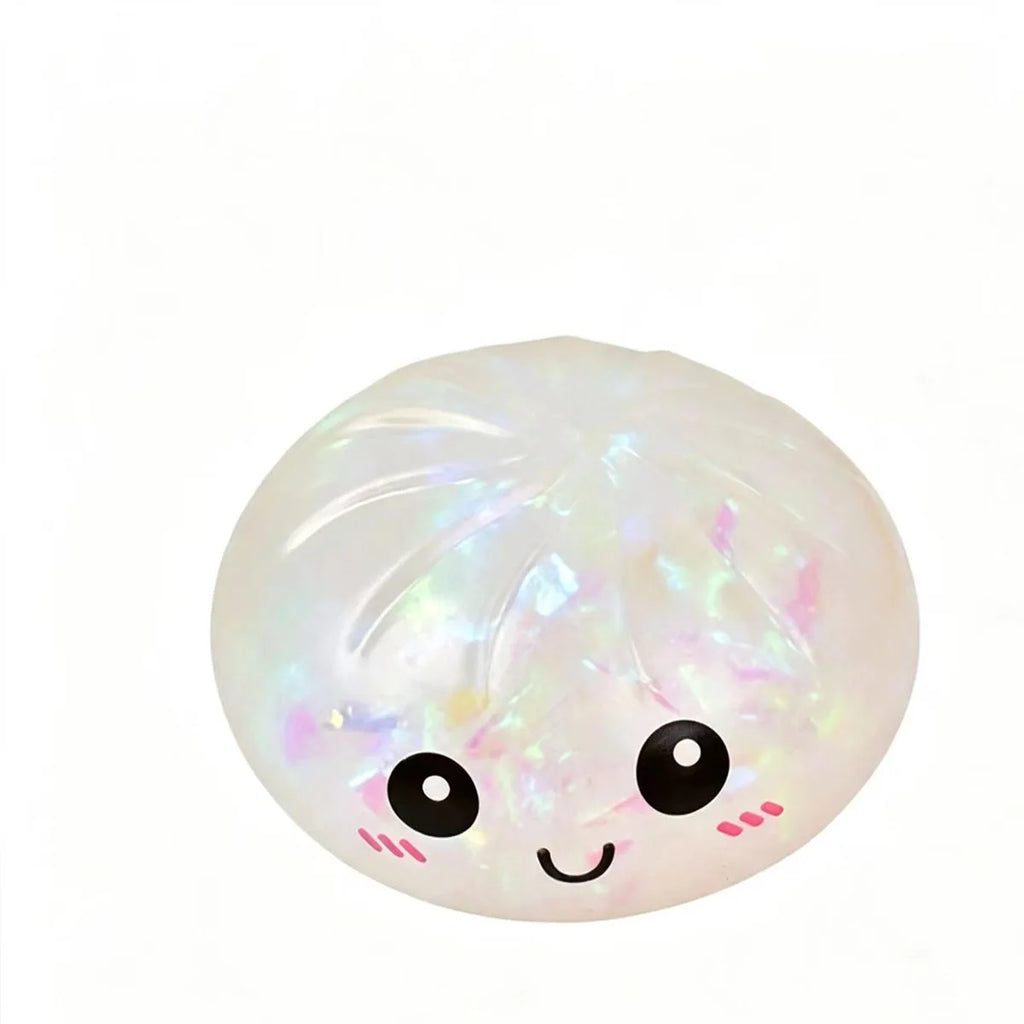 Squishy de Dumpling con Brillos – Bola Antiestrés Transparente de TPR