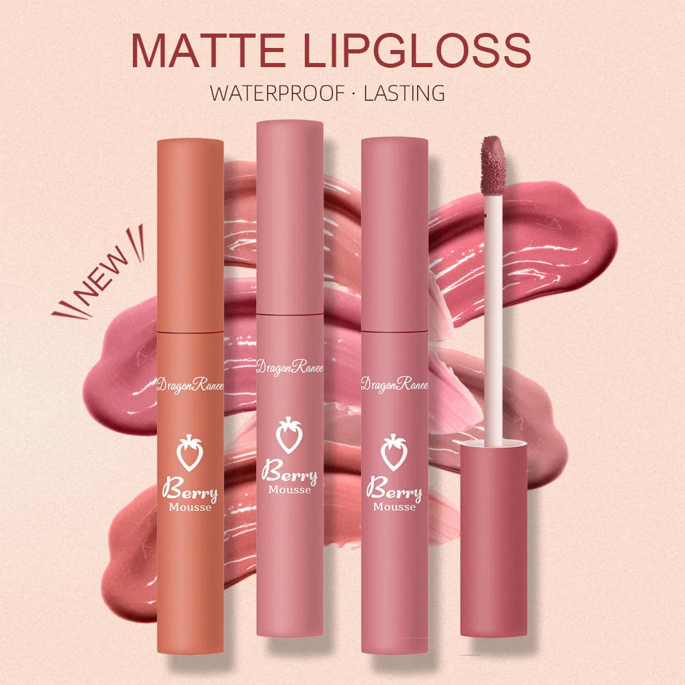 Labial Líquido Mate de 12 Colores, Resistente al Agua y de Larga Duración – Gloss Labial Sexy