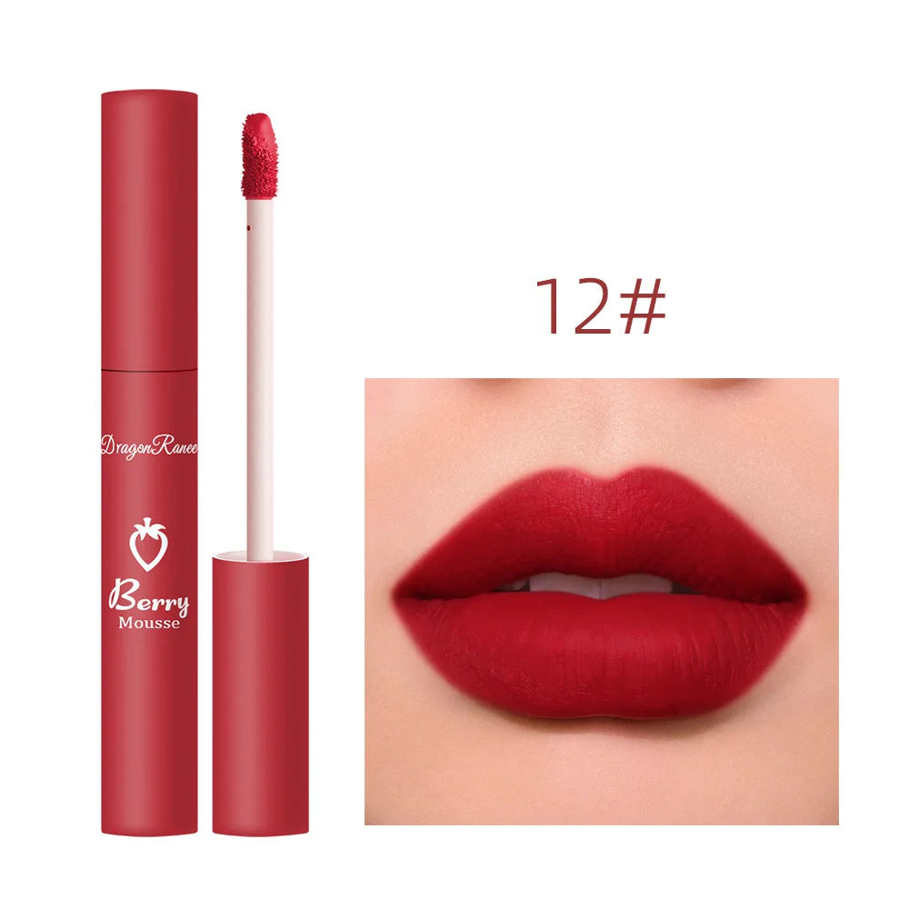 Labial Líquido Mate de 12 Colores, Resistente al Agua y de Larga Duración – Gloss Labial Sexy