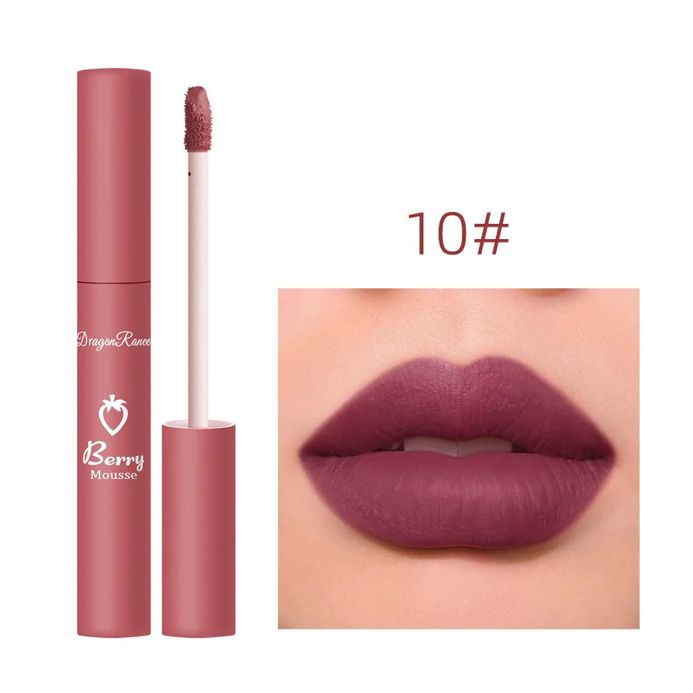 Labial Líquido Mate de 12 Colores, Resistente al Agua y de Larga Duración – Gloss Labial Sexy