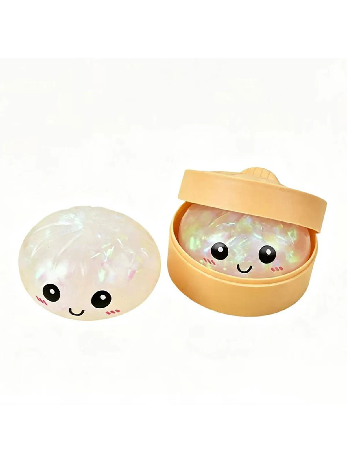 Squishy de Dumpling con Brillos – Bola Antiestrés Transparente de TPR