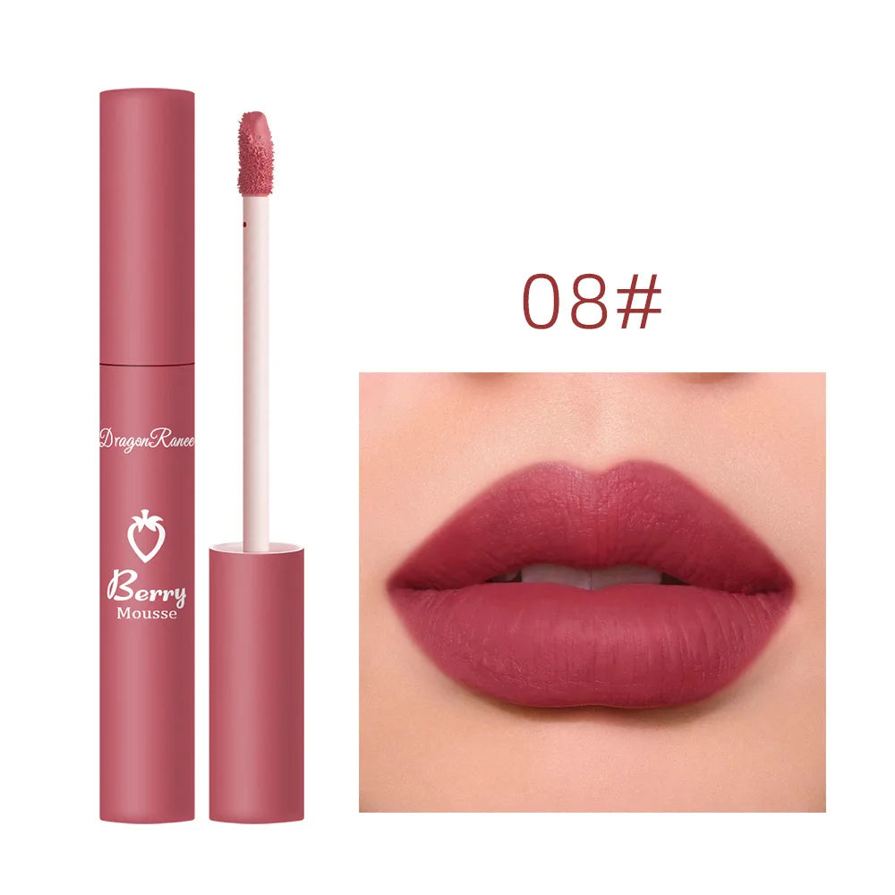 Labial Líquido Mate de 12 Colores, Resistente al Agua y de Larga Duración – Gloss Labial Sexy